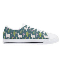 Llama Women's Low Top Canvas Shoes