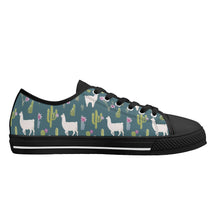 Llama Women's Low Top Canvas Shoes