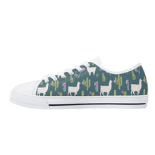 Llama Women's Low Top Canvas Shoes