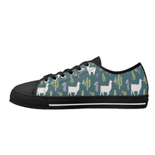 Llama Women's Low Top Canvas Shoes