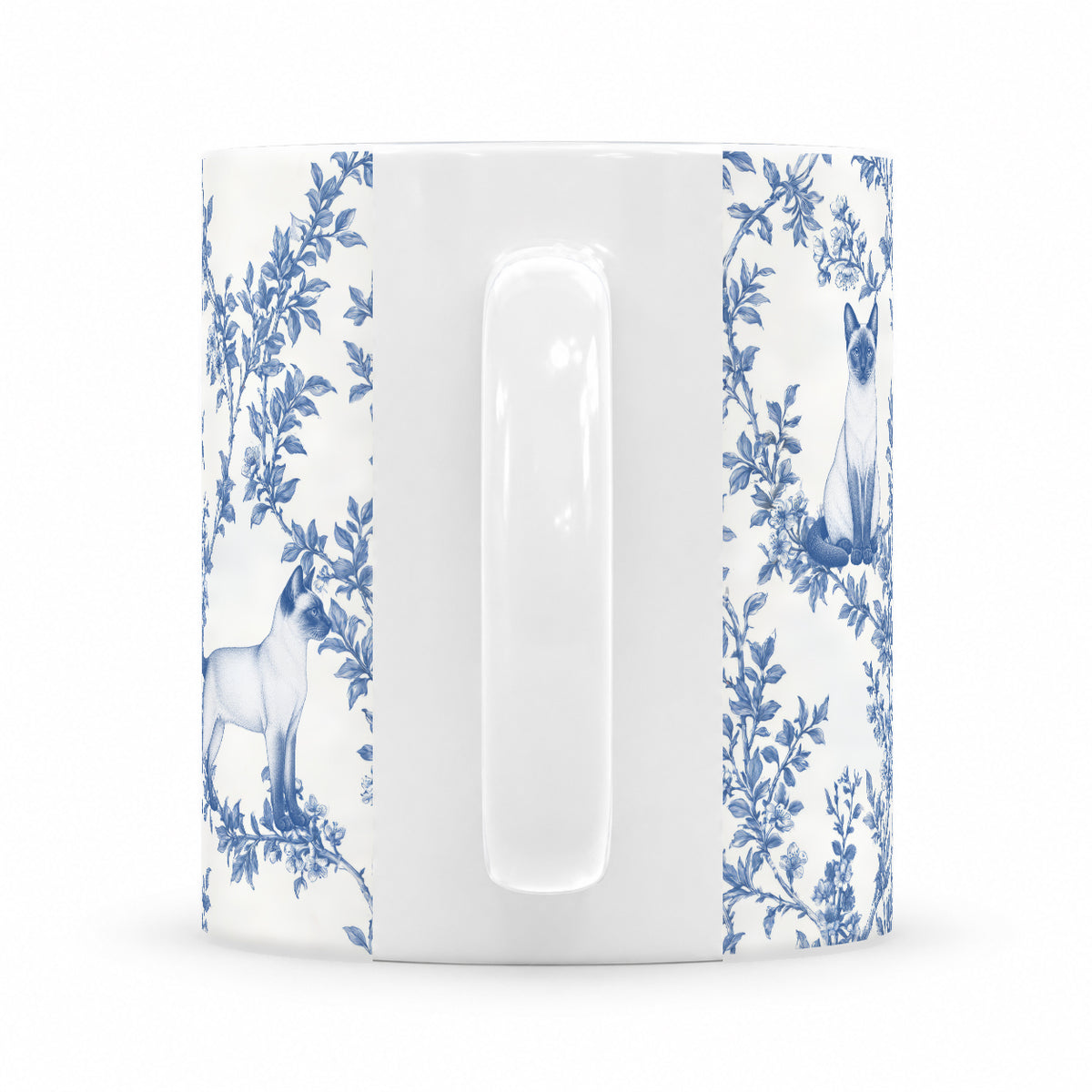 Colorpoint Shorthair toile mug — Blue Handle View