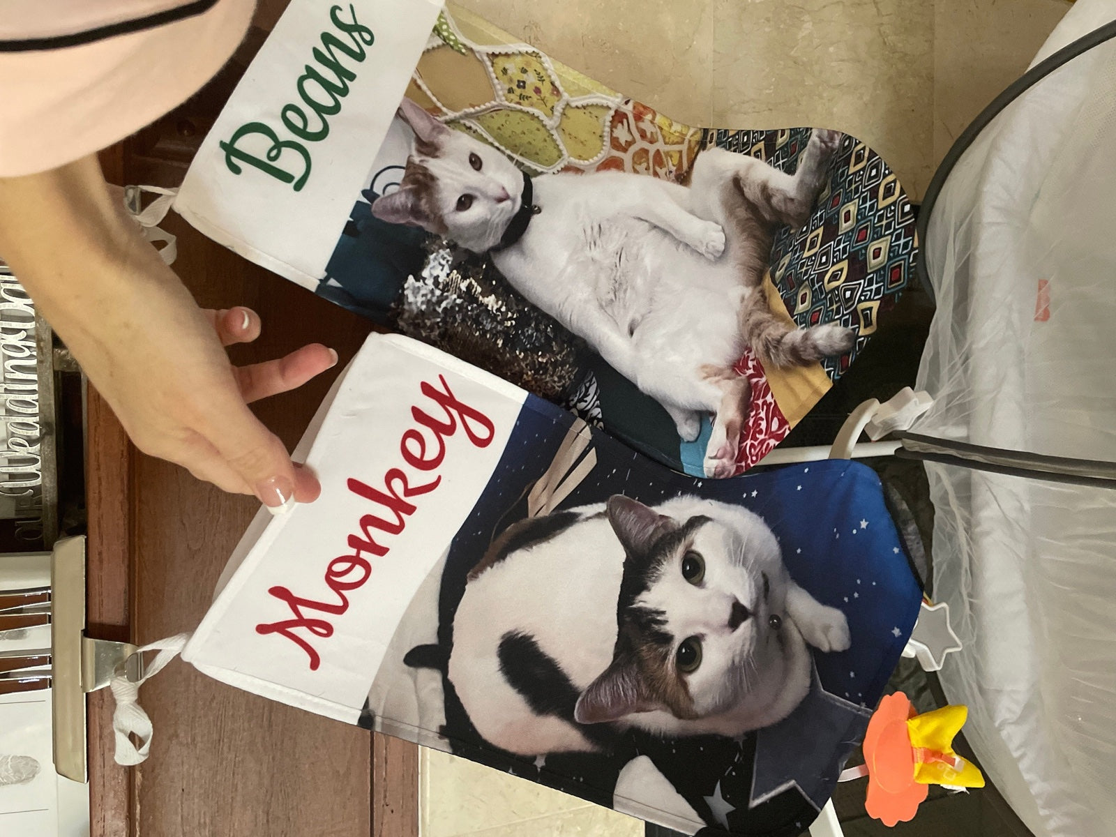 Laura B.'s personalized pet Christmas stocking