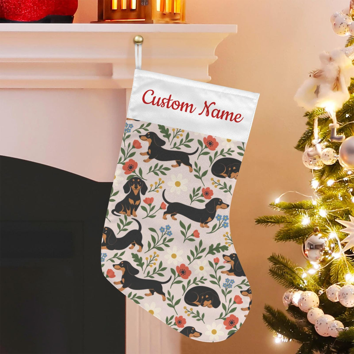 Personalized Dachshund Christmas Stocking