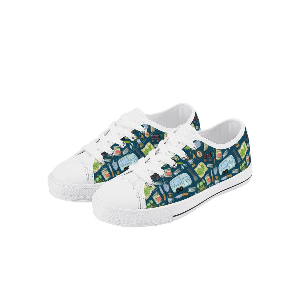 Camping Kid's Low Top Canvas Shoes