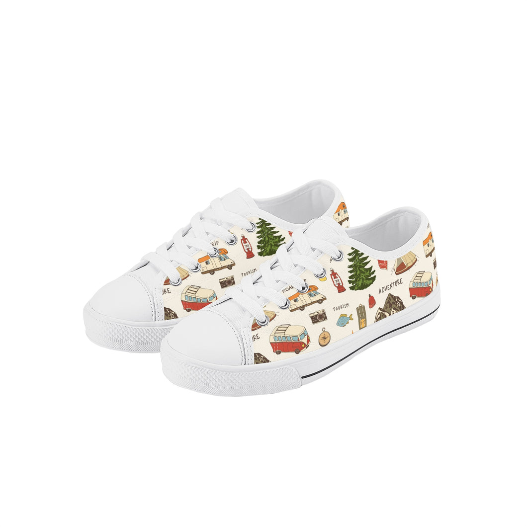 Camping Kid's Low Top Canvas Shoes