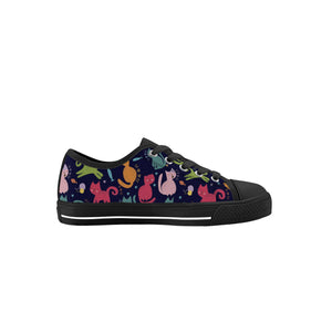 Cat Kid's Low Top Canvas Shoes