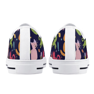 Cat Women's Low Top Canvas Shoes