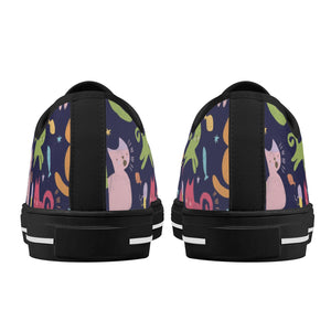 Cat Women's Low Top Canvas Shoes