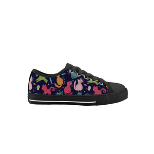 Cat Kid's Low Top Canvas Shoes