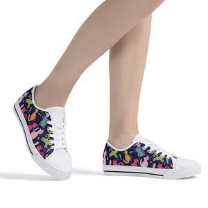 Cat Women's Low Top Canvas Shoes