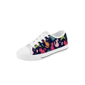 Cat Kid's Low Top Canvas Shoes