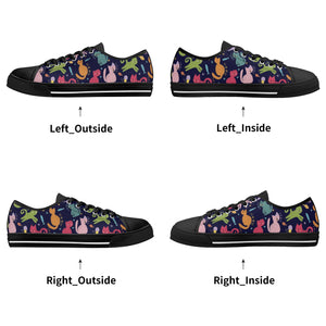 Cat Women's Low Top Canvas Shoes