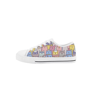 Cat Kid's Low Top Canvas Shoes