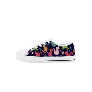 Cat Kid's Low Top Canvas Shoes