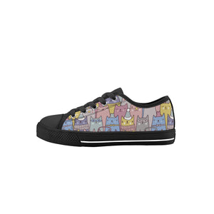 Cat Kid's Low Top Canvas Shoes