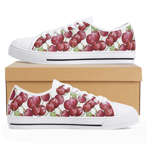 Cherry Women's Low Top Canvas Shoes