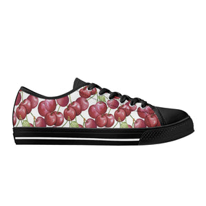 Cherry Women's Low Top Canvas Shoes