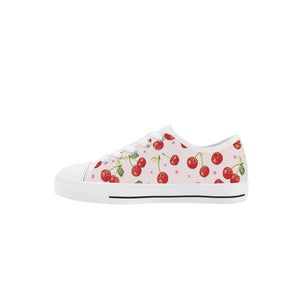 Cherry Kid's Low Top Canvas Shoes