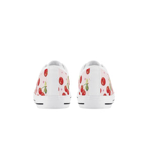 Cherry Kid's Low Top Canvas Shoes