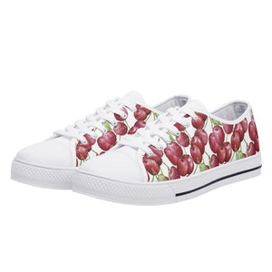 Cherry Women's Low Top Canvas Shoes