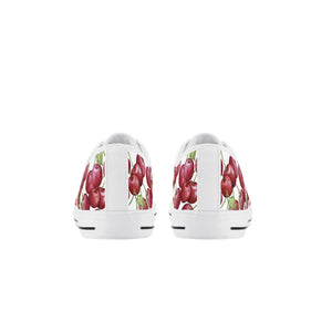 Cherry Kid's Low Top Canvas Shoes