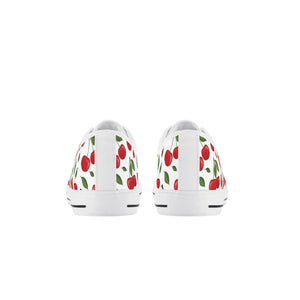 Cherry Kid's Low Top Canvas Shoes