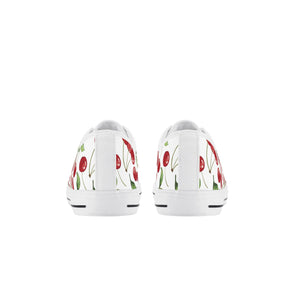 Cherry Kid's Low Top Canvas Shoes