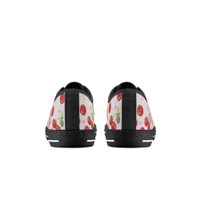 Cherry Kid's Low Top Canvas Shoes