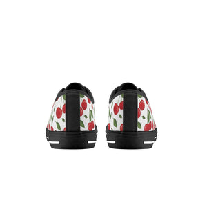 Cherry Kid's Low Top Canvas Shoes