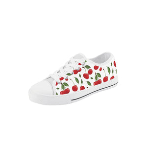 Cherry Kid's Low Top Canvas Shoes