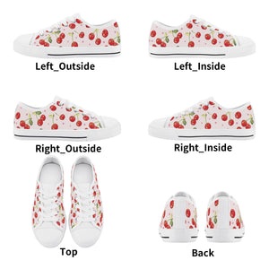 Cherry Kid's Low Top Canvas Shoes