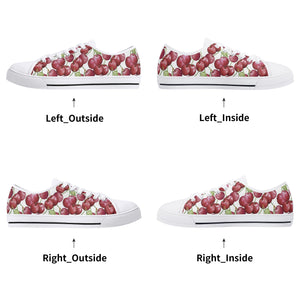 Cherry Women's Low Top Canvas Shoes
