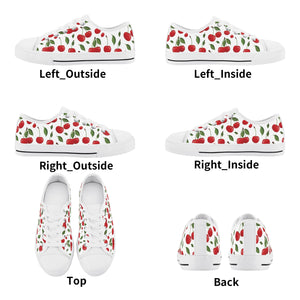 Cherry Kid's Low Top Canvas Shoes