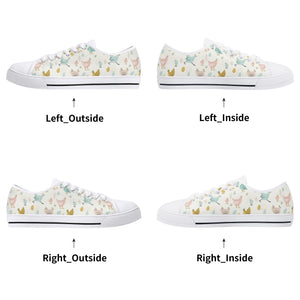 Chicken Women's Low Top Canvas Shoes