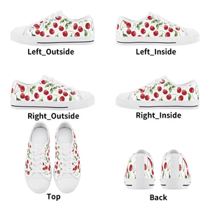 Cherry Kid's Low Top Canvas Shoes