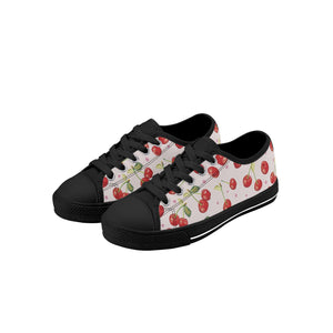 Cherry Kid's Low Top Canvas Shoes