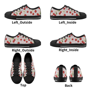 Cherry Kid's Low Top Canvas Shoes
