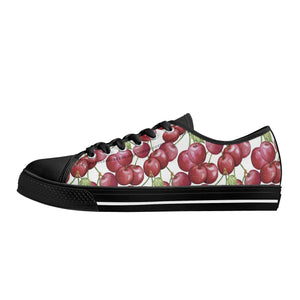 Cherry Women's Low Top Canvas Shoes