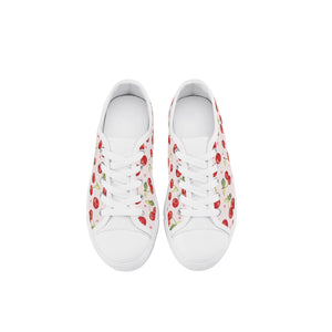 Cherry Kid's Low Top Canvas Shoes