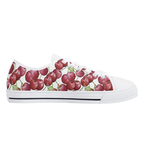 Cherry Women's Low Top Canvas Shoes