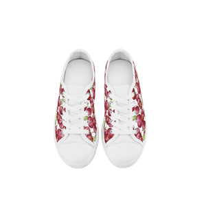 Cherry Kid's Low Top Canvas Shoes