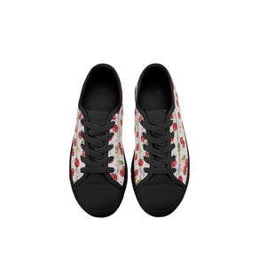 Cherry Kid's Low Top Canvas Shoes