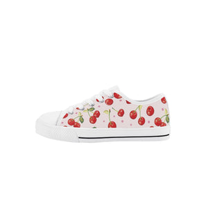 Cherry Kid's Low Top Canvas Shoes