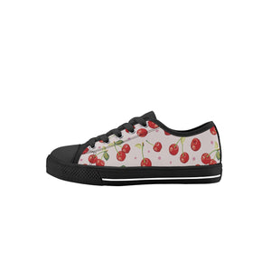 Cherry Kid's Low Top Canvas Shoes