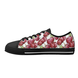 Cherry Women's Low Top Canvas Shoes