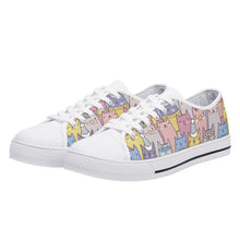 Cat Women's Low Top Canvas Shoes