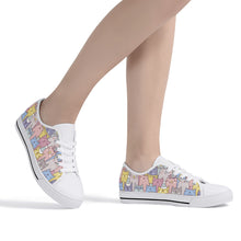 Cat Women's Low Top Canvas Shoes