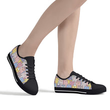 Cat Women's Low Top Canvas Shoes