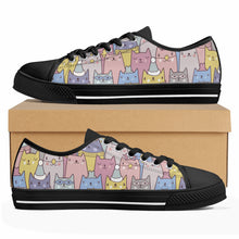 Cat Women's Low Top Canvas Shoes