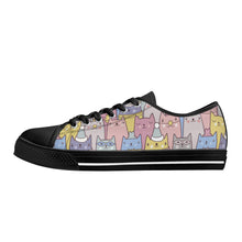 Cat Women's Low Top Canvas Shoes